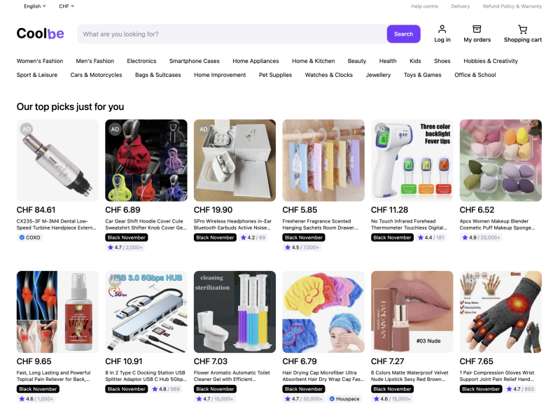 Coolbe.ch Erfahrungen & Check – Gefälschte Markenartikel und mangelnder Service