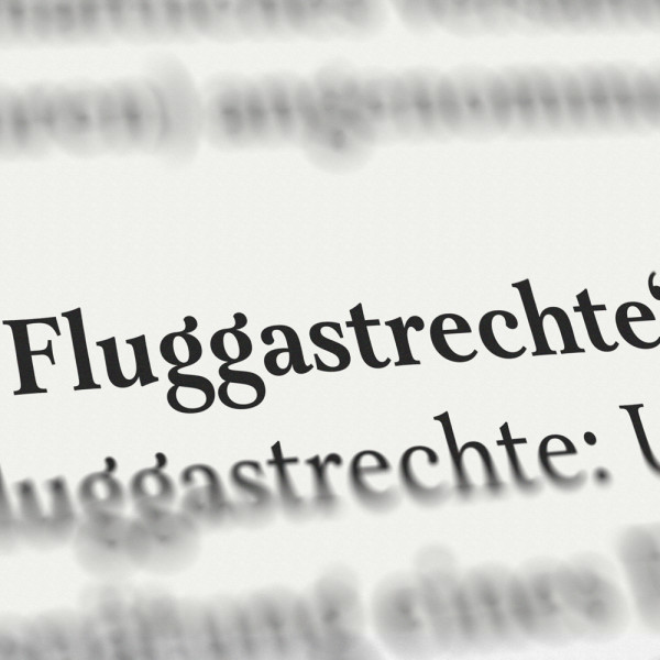 Vorlage Forderung Entschädigung bei Flugannullation